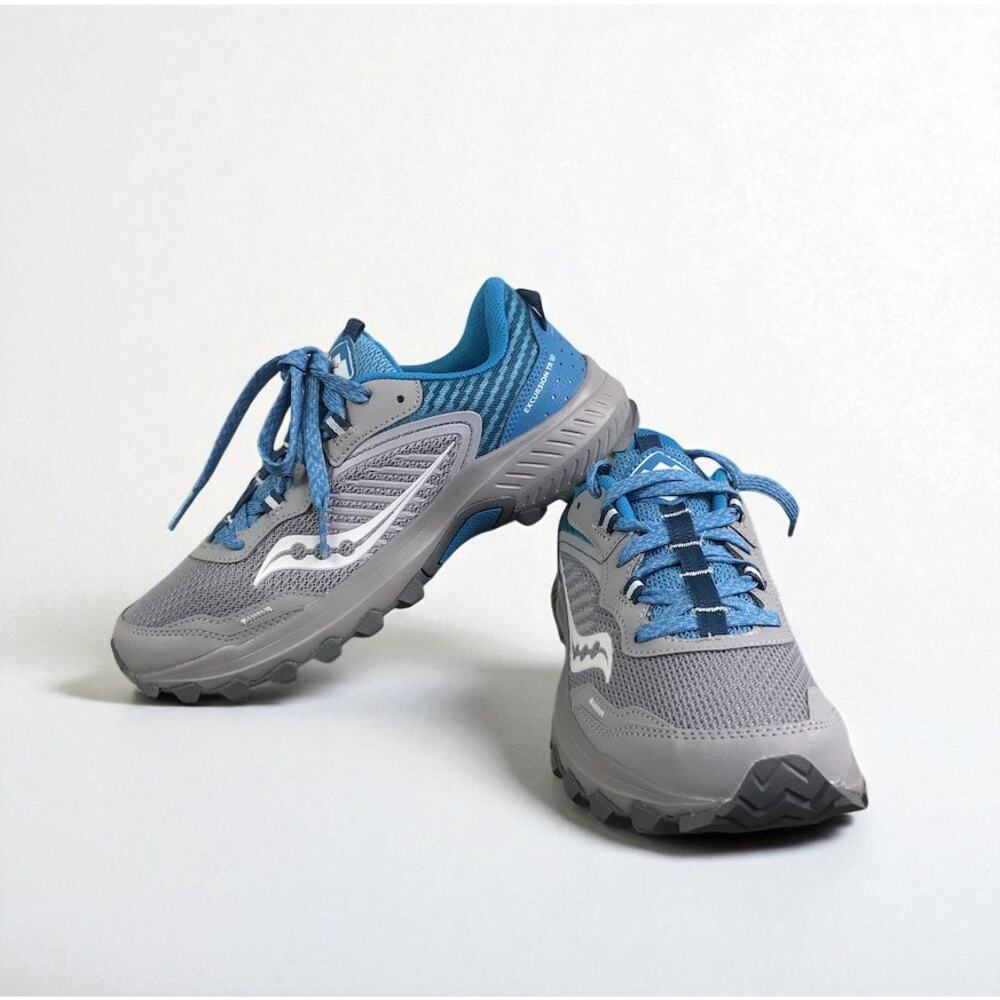 SAUCONY Excursion TR15 Trail Running Shoes W's 8 Alloy/Topaz Athletic Travel NWB